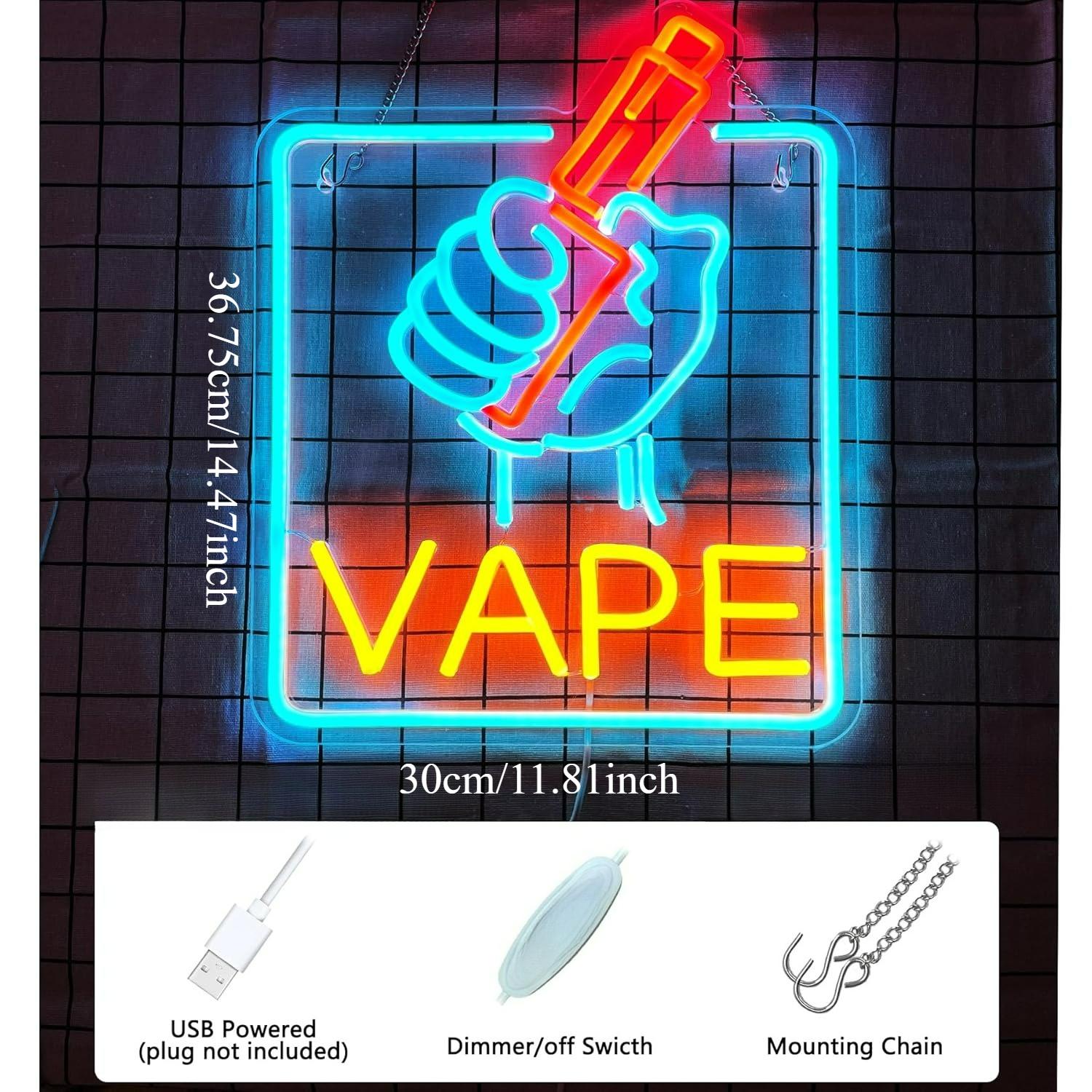 VAPE Neon Sign USB Dimmable LE - огляд і ціна Vaping Store